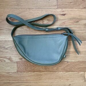 LIKE NEW Tess Sling Olive Green Leather Crossbody Belt Bag